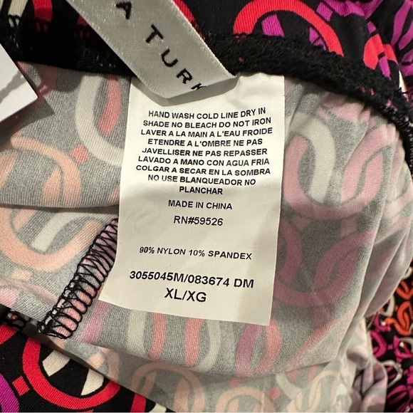 Trina Turk Echo Chain Swim Cover Up Pant Wide Leg XL stretchy orange purple pink - Picture 6 of 7